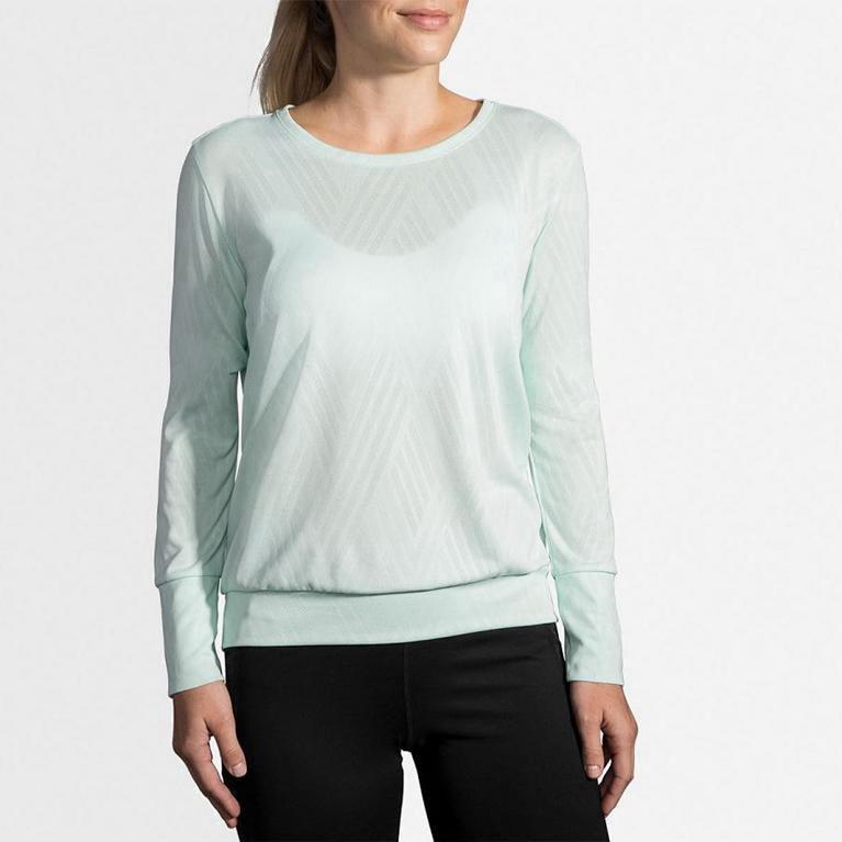 Brooks Array - Camisetas Manga Larga Mujer - Verde (JI2519068)